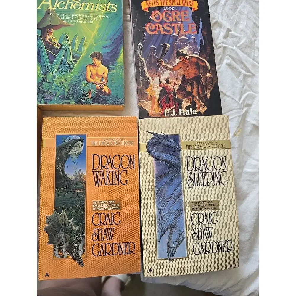 Lot of 9 Vintage Mixed Authors Fantasy Science Fiction Paperback‎ Novel Books